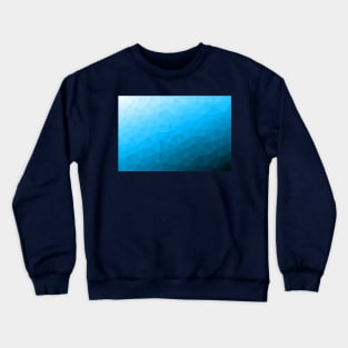 Blue cyan gradient geometric mesh pattern Crewneck Sweatshirt